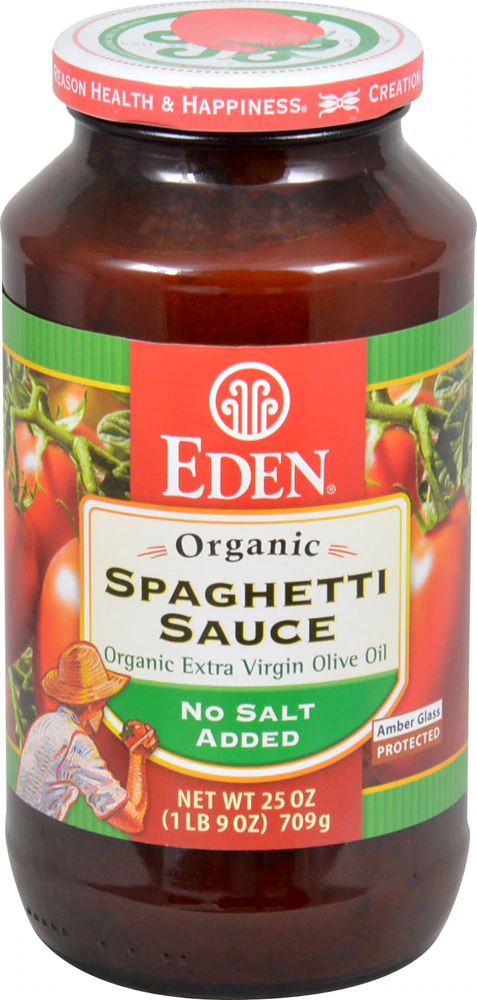 Eden Foods Organic Spaghetti Sauce No Salt Added -- 25 oz
