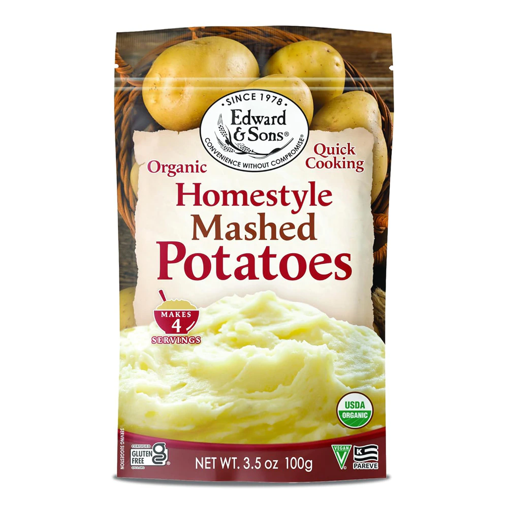Edward & Sons Gluten Free Organic Mashed Potatoes Homestyle -- 3.5 oz