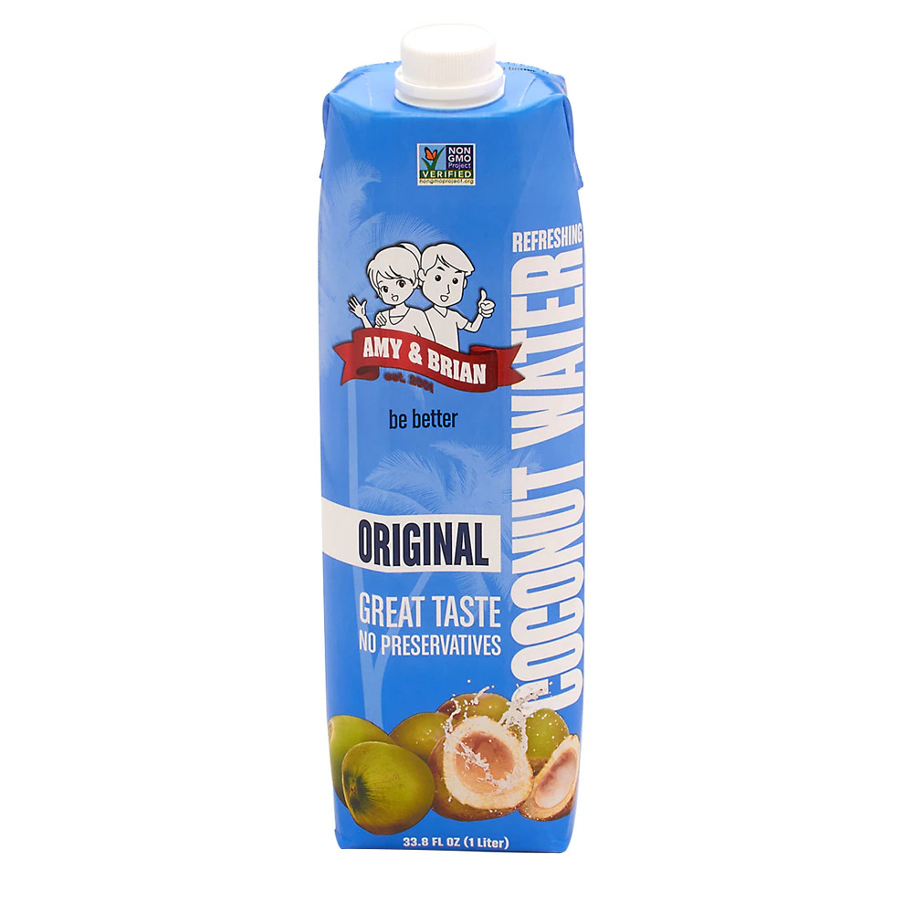 Amy and Brian Coconut Water in Tetra Pak Original -- 33.8 fl oz