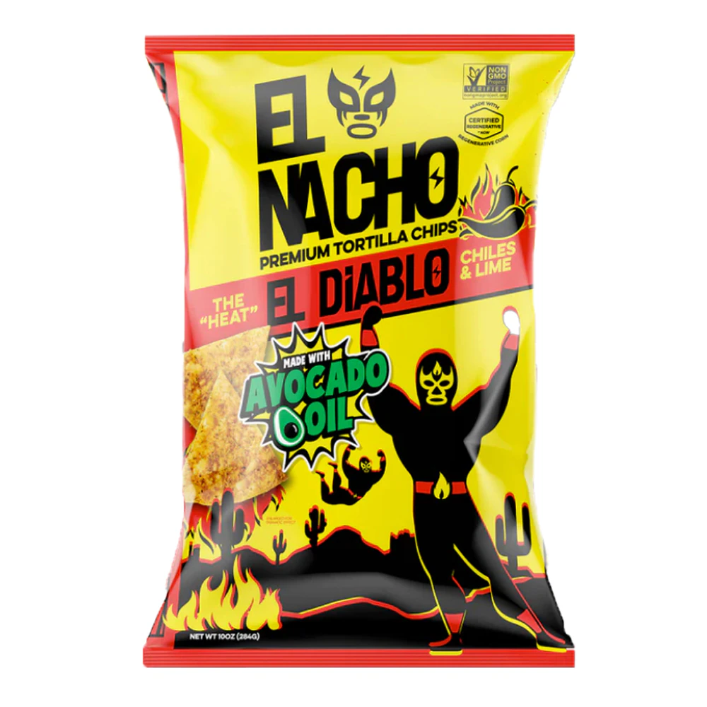 El Nacho Tortilla Chips with Avocado Oil El Diablo -- 10 oz