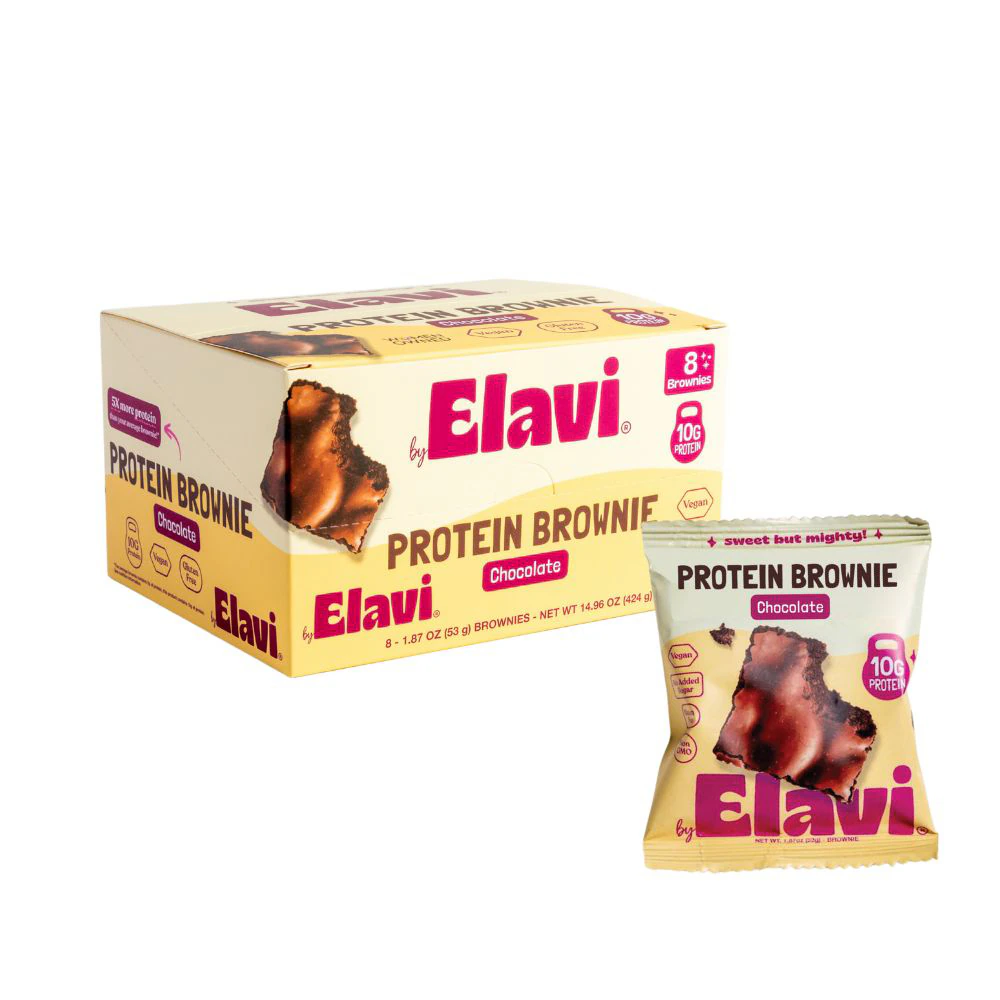 Elavi Protein Brownies Chocolate -- 1.87 oz Each / Pack of 8