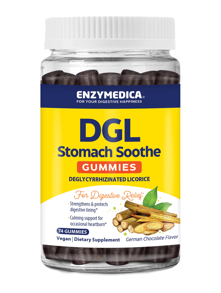Enzymedica DGL Stomach Soothe Gummies German Chocolate -- 74 Gummies