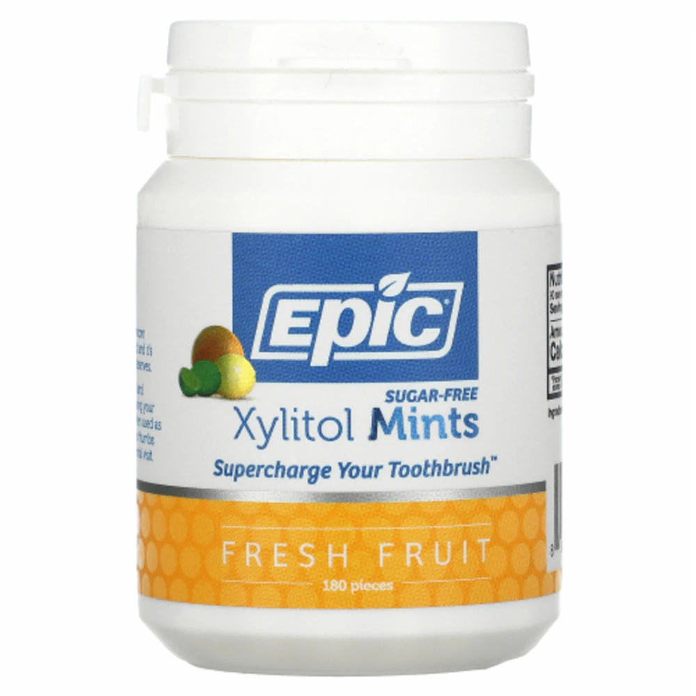 Epic Dental Xylitol Mints Sugar-Free Fresh Fruit -- 180 Pieces