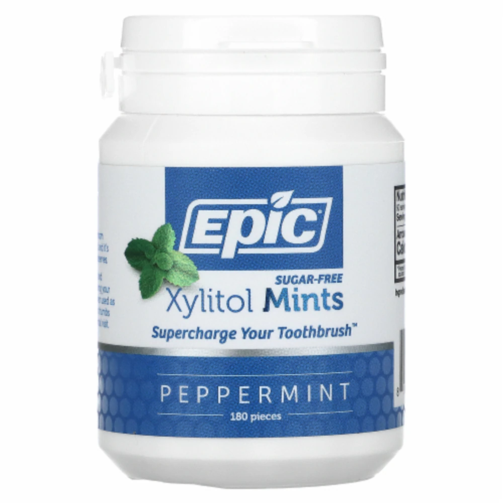 Epic Dental Xylitol Mints Sugar-Free Peppermint -- 180 Pieces