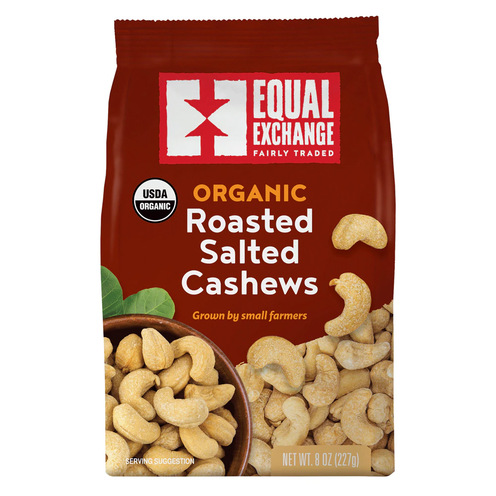 Equal Exchange Organic Cashews Roasted Salted -- 8 oz
