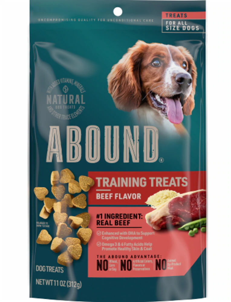 Abound Dog Training Soft Treats Beef -- 11 oz
