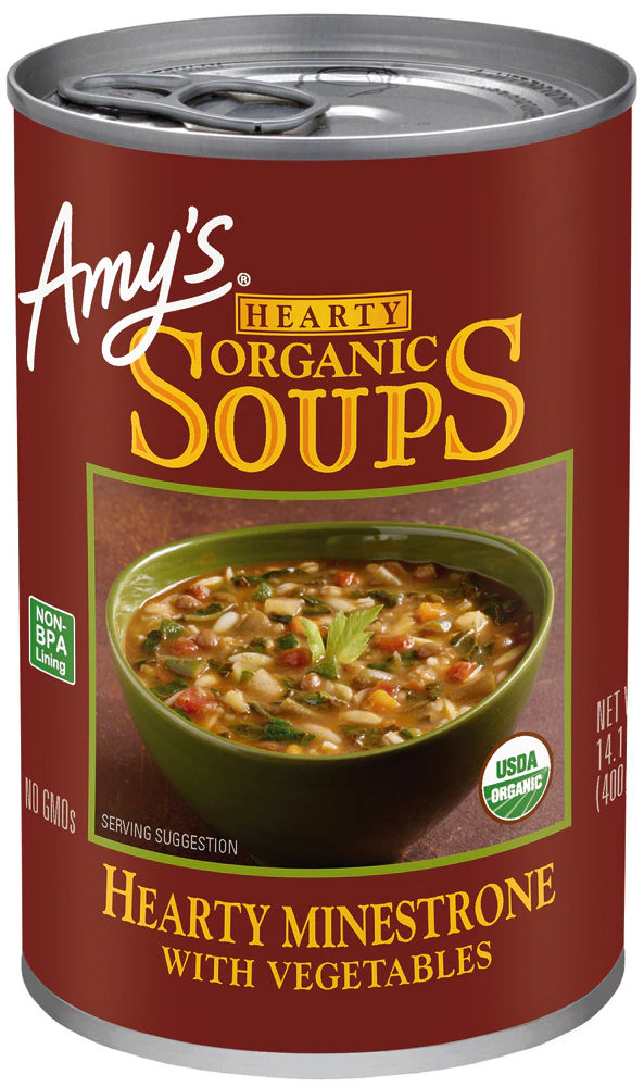 Amy's Organic Hearty Soup Minestrone with Vegetables -- 14.1 oz