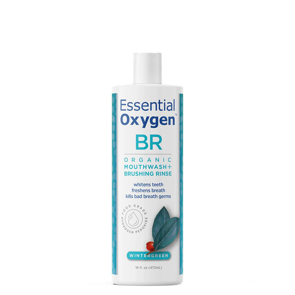 Essential Oxygen BR Organic Mouthwash Brushing Rinse Wintergreen -- 16 fl oz