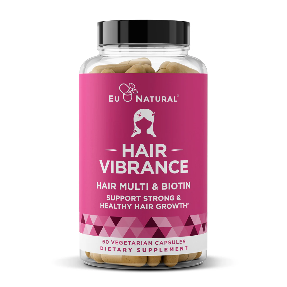 Eu Natural Hair Vibrance Hair Growth Vitamins for Women -- 60 Vegetarian Capsules