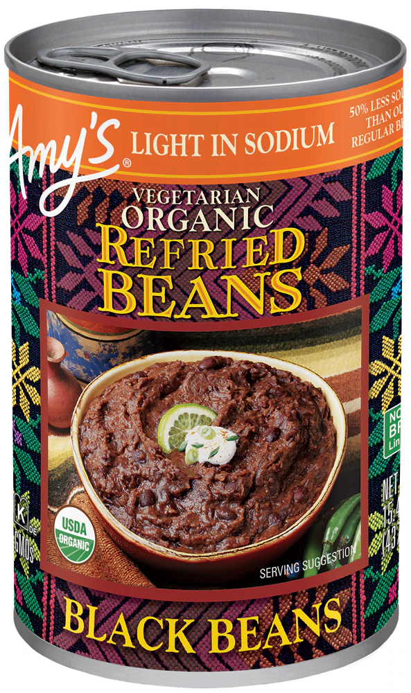 Amy's Organic Refried Black Beans -- 15.4 oz