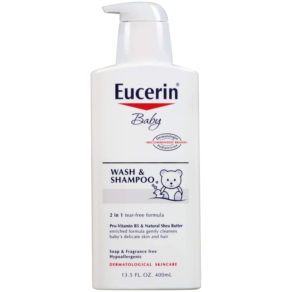 Eucerin Baby Wash & Shampoo Fragrance Free -- 13.5 fl oz