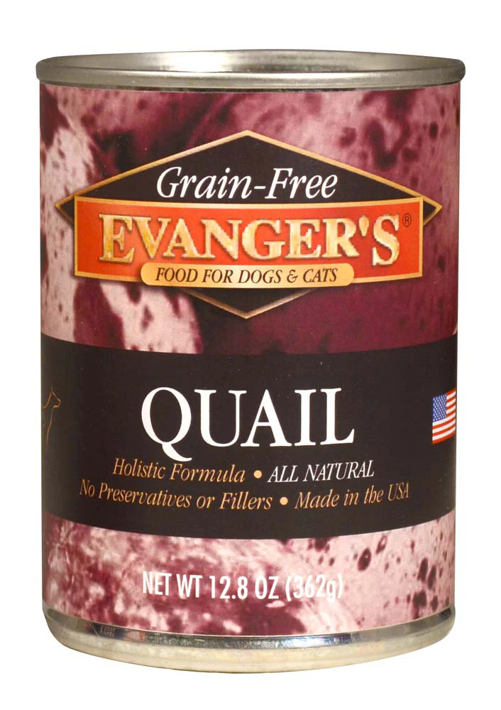 Evanger's Complements Dog + Cat Wet Food Mix-In Grain-Free Quail -- 12.5 oz