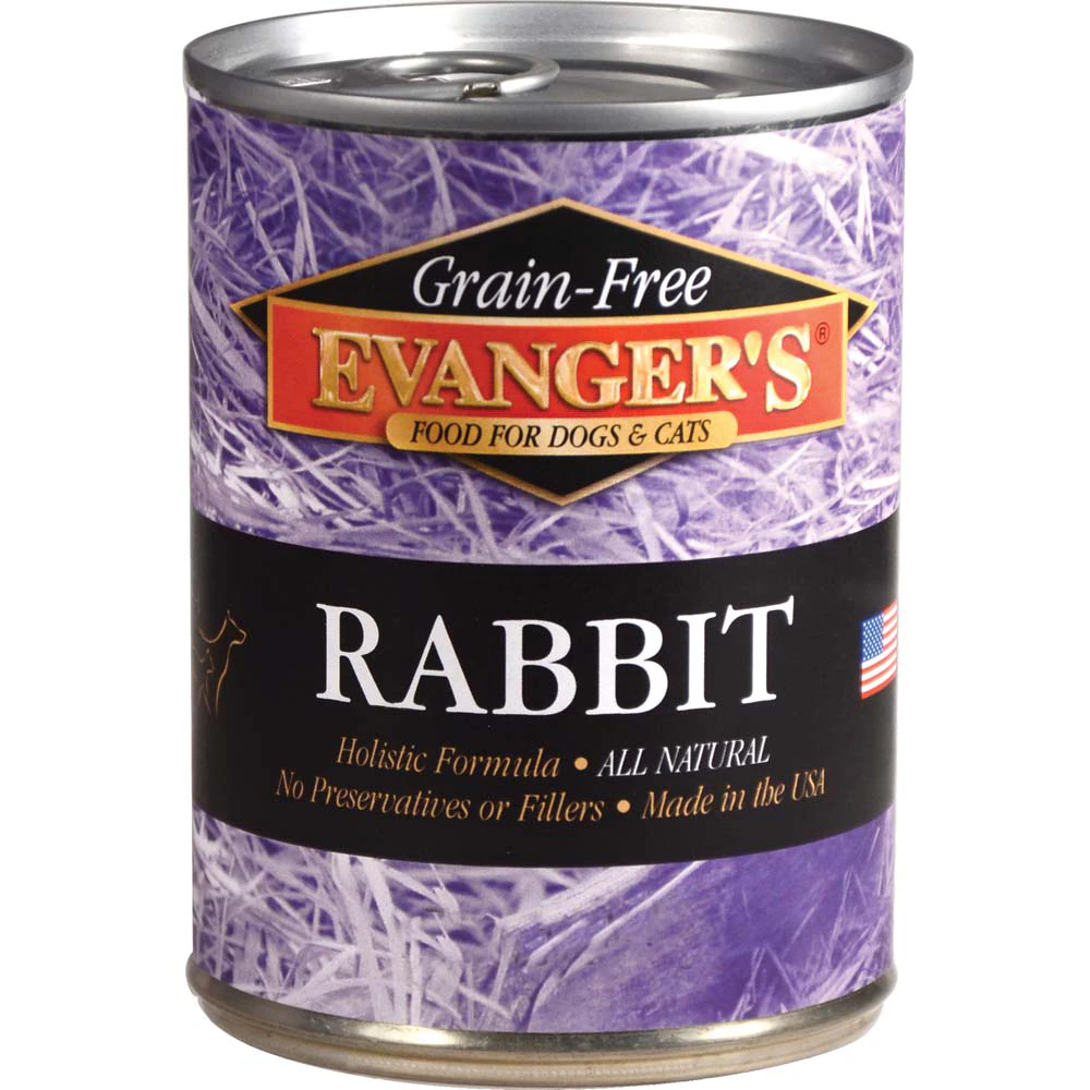 Evanger's Complements Dog + Cat Wet Food Mix-In Grain-Free Rabbit -- 12.5 oz